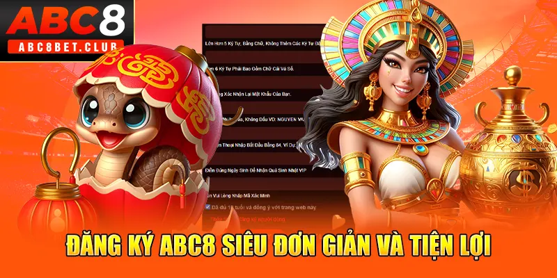 Đăng ký ABC8 siêu đơn giản và tiện lợi